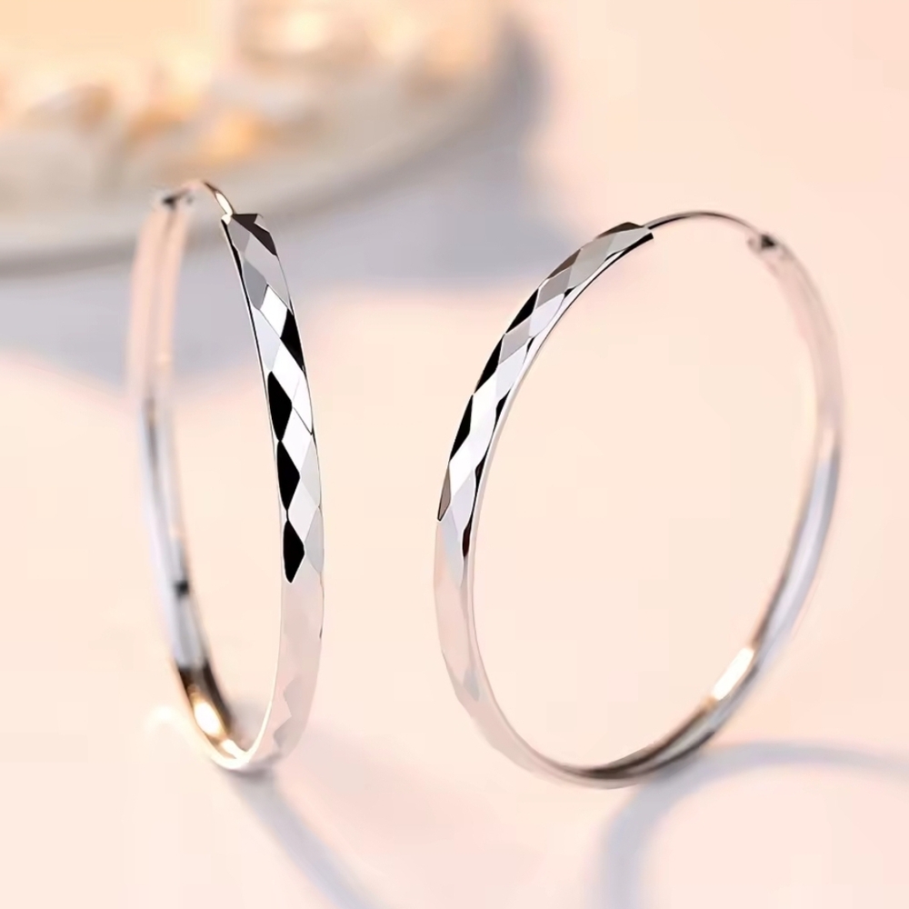 Elegant Silver Hoop Earrings